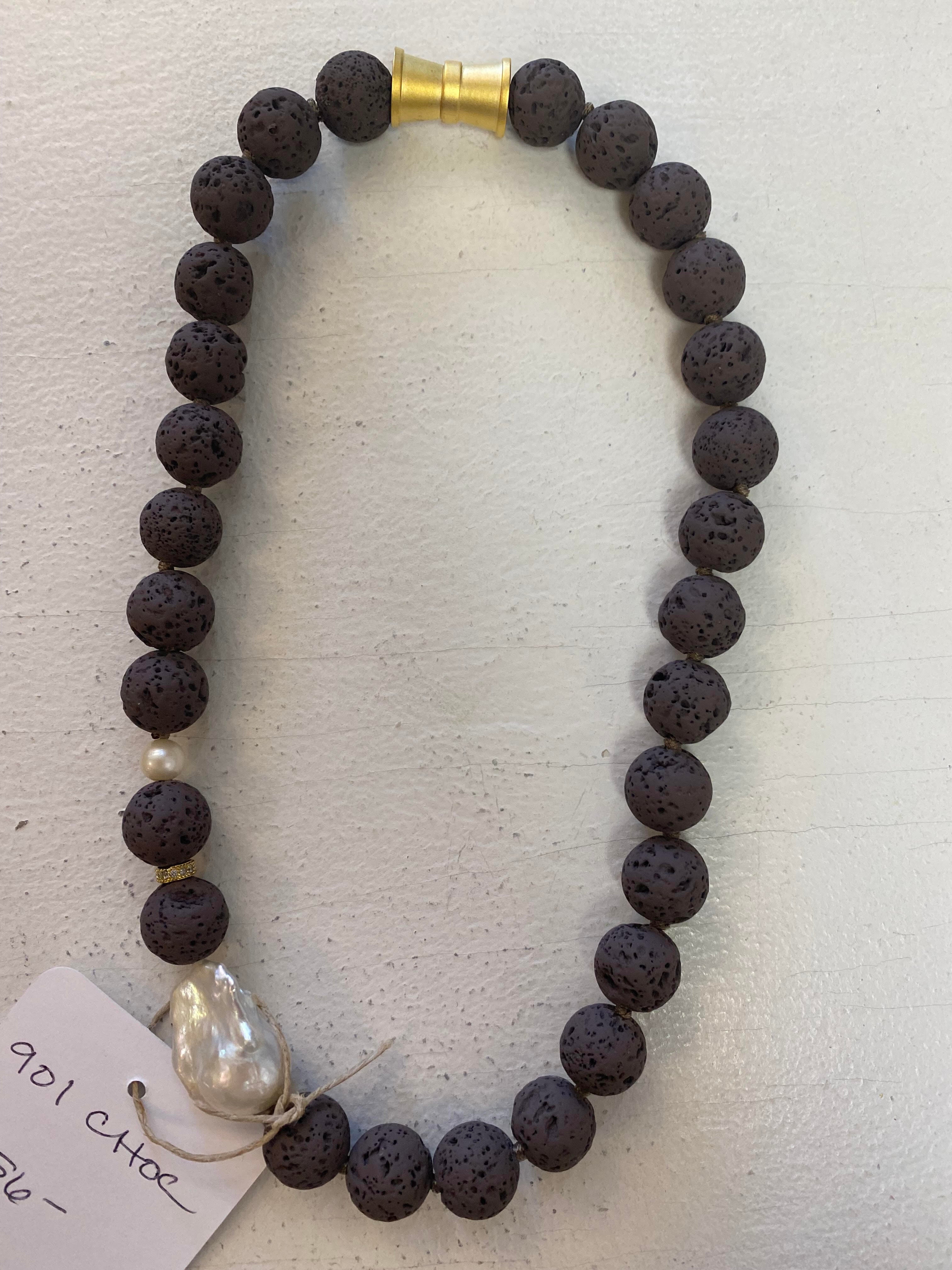 Men's Black Lava Rock Arrowhead Pendant on Stainless Steel Chain  Necklace